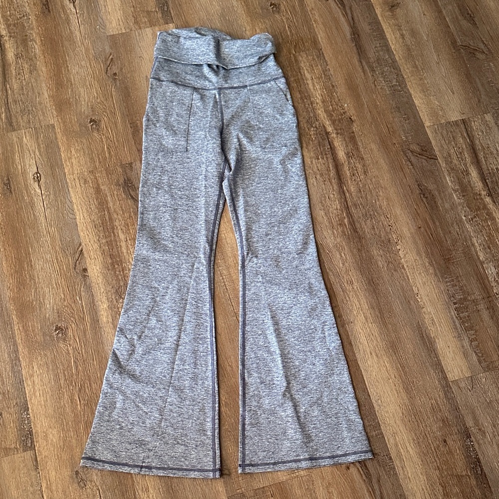 Aerie Blue Gray Flare Leggings